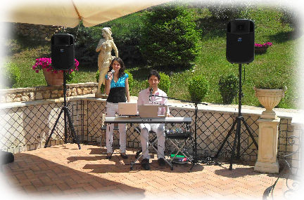 Suoniamo come musicisti ad un matrimonio nel Lazio.