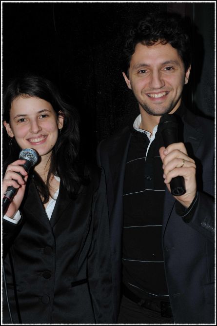 io e Noemi a una festa invernale.