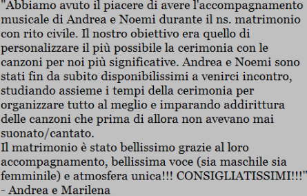 Recensione di Andrea e Marilena